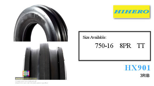 7.50-16 Hihero HX901 3RIB 2WD agricultural tractor tire