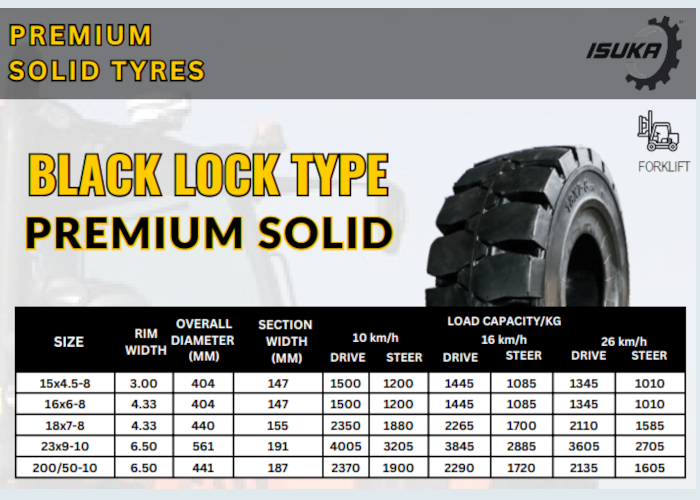 Isuka Malaysia - Premium Lock Type Solid tires