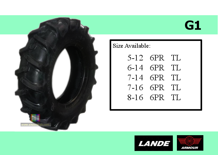 7-14 Lande Armour agriculture ag tractor tubeless tire