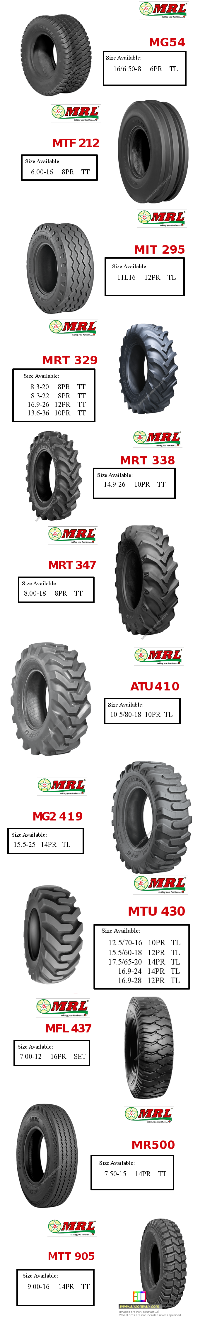 MRL India tires