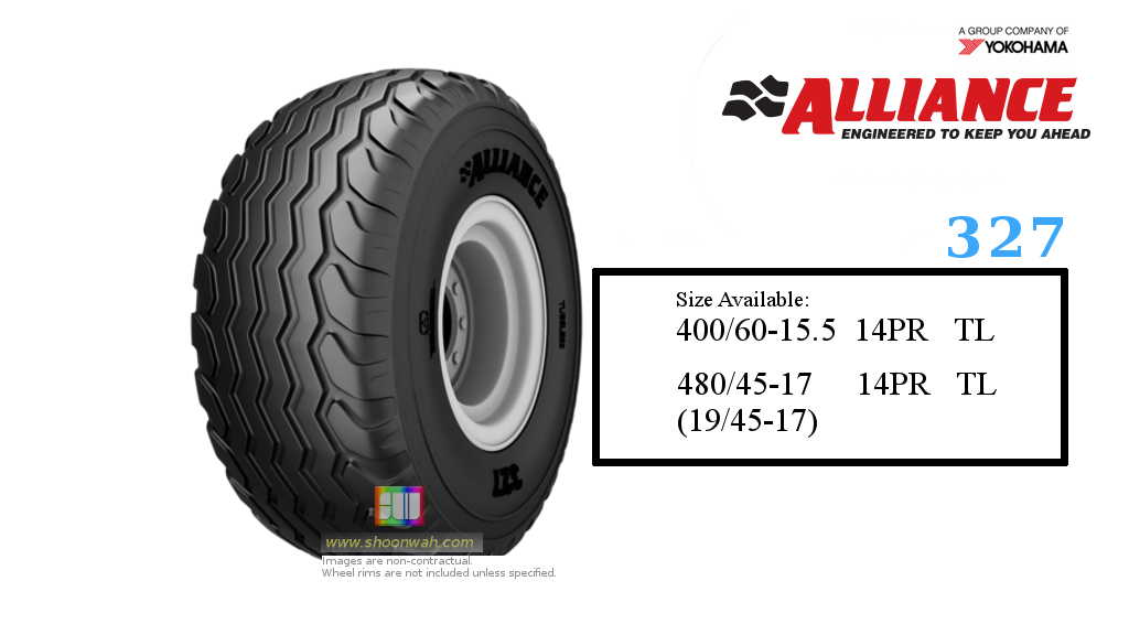 480/45-17 (19.0/45-17) Farm Implement and Trailer TL Tire