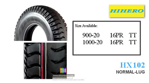 10.00-20 HX102 NORMAL-LUG 16PR HIHERO truck bus tire